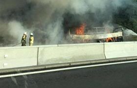 17 მგზავრი ავტობუსში დაიწვა - ავტოკატასტროფა გერმანიაში
