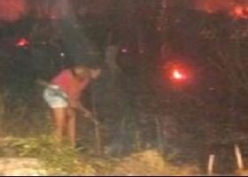 მთაწმინდაზე ხანძარია