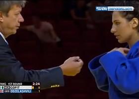 ნინო ოძელაშვილი ყელზე ჩამოკიდებული ჯვრისთვის მსაჯებმა ძიუდოს მსოფლიო ჩემპიონატიდან მოხსნეს