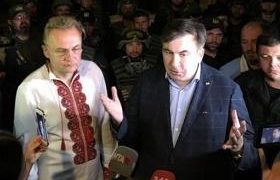 მიხეილ სააკაშვილს ბატალიონ „დონბასის“ მებრძოლები იცავენ მიხეილ სააკაშვილს ბატალიონ „დონბასის“ მებრძოლები იცავენ