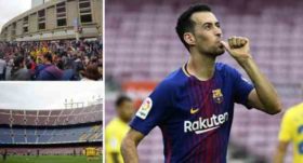 ბარსელონამ ცარიელი ტრიბუნების წინ ლას პალმასს 3:0 მოუგო - კატალონიური პროტესტი ესპანეთის მთავრობას - ვიდეო