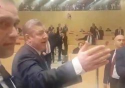 კვირიკაშვილი - "ბიჭებს უთხარით, მელიას ხელი არ დაადოს არავინ" - მანდატურებმა ნაციონალი დეპუტატი დარბაზიდან გაიყვანეს