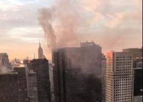 ნიუ-იორკში ტრამპ თაუერს ცეცხლი გაუჩნდა