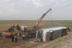 9 დაღუპული - თურქეთში ავტობუსი გადაბრუნდა 