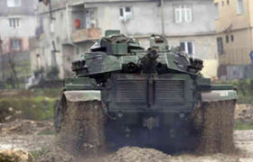 თურქეთის არმიის ტანკები და ჯავშანტექნიკა აფრინის პროვინციაში შევიდნენ