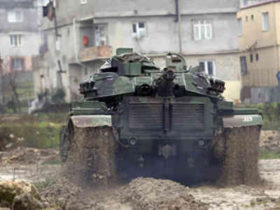 თურქეთის არმიის ტანკები და ჯავშანტექნიკა აფრინის პროვინციაში შევიდნენ