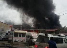 ყოფილ  კიროვის ქარხანაში ძლიერი ხანძარია