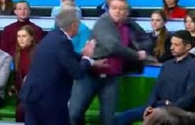 მასობრივი ცემა-ტყეპა ნტვ-ს პირდაპირ ეთერში - ვიდეო