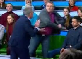 მასობრივი ცემა-ტყეპა ნტვ-ს პირდაპირ ეთერში - ვიდეო