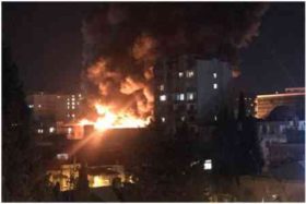 დიდუბეში თერგის ბაზრობა იწვის