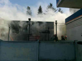 მუხიანში ელექტროტექნიკის მაღაზია დაიწვა