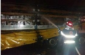 თბილისში, ფიფიას ქუჩაზე, სატვირთო ავტომანქანა დაიწვა