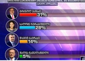 ვაშაძე - 31%, ზურაბიშვილი - 28%, ბაქრაძე - 14% - ედისონ რისერჩმა გამოკითხვა მოაწყო