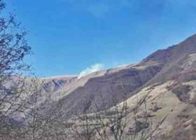 ოკუპირებული სამაჩაბლოს ტერიტორიაზე ტყის მასივი იწვის