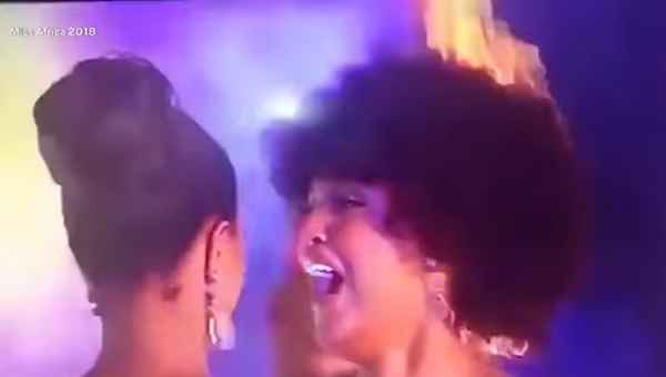 "მის აფრიკას" პარიკზე ცეცხლი წაეკიდა - ვიდეო