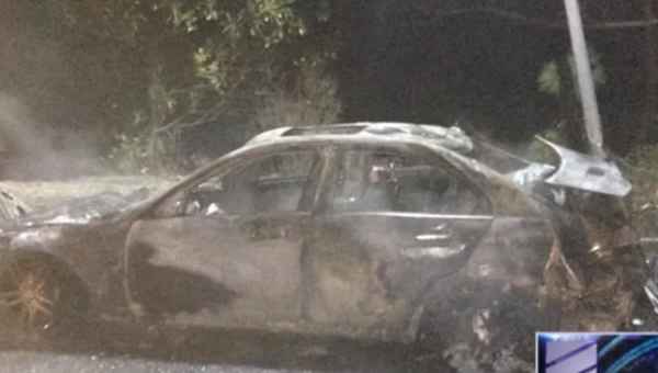 საზარელი ავარია ქუთაისთან - 3 ახალგაზრდა მერსედესში დაიწვა