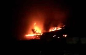 ხანძარი დიდ დიღომში - "გუდვილთან" საწყობი იწვის ხანძარი დიდ დიღომში - "გუდვილთან" საწყობი იწვის