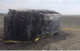 ფოთში მანქანა ამობრუნდა, ცეცხლი გაუჩნდა და დაიწვა ფოთში მანქანა ამობრუნდა, ცეცხლი გაუჩნდა და დაიწვა