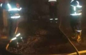 ნავთლუღის ბაზართან ჯიხურები დაიწვა