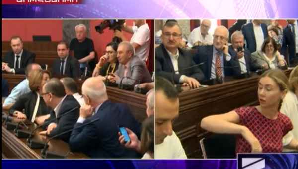 "სამარცხვინო ქალო," "ჯალათების პარტია ხართ, " - ხმაური საკომიტეტო მოსმენაზე, სადაც მელიას საკითხს განიხილავენ