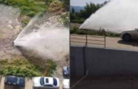 დიდ დიღომში წყალმა ამოხეთქა