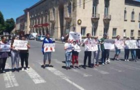 "გადადგეს ჯალათი გახარია" - გორში შს მინისტრის გადადგომის მოთხოვნით ახალგაზრდებმა აქცია გამართეს და გზა გადაკეტეს
