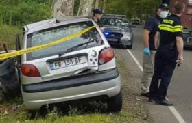 ხობში მანქანა ხეს შეეჯახა - პატარა გოგონა დაიღუპა