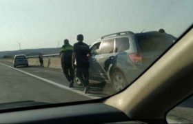 გორთან ტრაილერი მანქანას დაეჯახა და მიიმალა