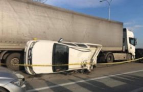 ტრაილერი პიკაპს დაეჯახა - რა მოხდა ცენტრალურ მაგისტრალზე