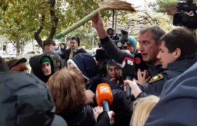 ცემა-ტყეპა მამუკა მდინარაძის ოფისთან