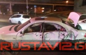 გლდანის ხიდებთან სამარშრუტო ტაქსს მანქანა შეეჯახა