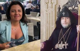 პუტინის პროპაგანდისტ მარგარიტა სიმონიანს სომხეთის პატრიარქმა ეროვნება ჩამოართვა და მისი პორტრეტი არაქსში გადააგდო პუტინის პროპაგანდისტ მარგარიტა სიმონიანს სომხეთის პატრიარქმა ეროვნება ჩამოართვა და მისი პორტრეტი არაქსში გადააგდო