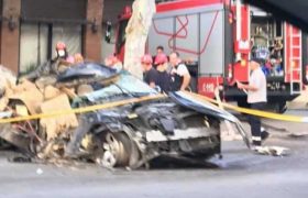 სანაპიროზე მანქანა ხეს შეეჯახა - მძღოლი კლინიკაში გადაიყვანეს