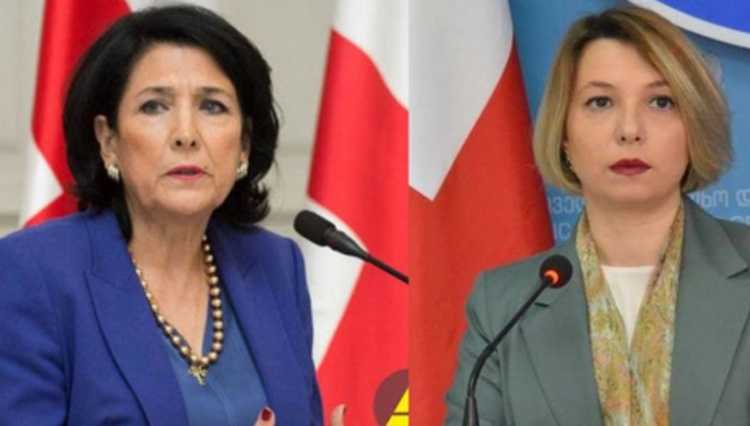 სალომე ზურაბიშვილი ნინო ლომჯარიას წინააღმდეგ - "ის არასოდეს რეაგირებს პრეზიდენტის შეურაცხყოფაზე"