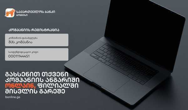 საქართველოს ბანკში იურიდიული პირები ანგარიშის გახსნას  ონლაინ შეძლებენ