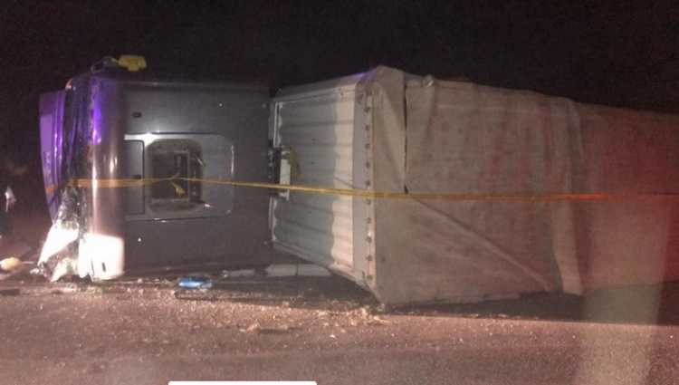 რიკოთზე ტრაილერი ამოტრიალდა