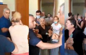 კასპის მერიაში მოსახლეობა შეიჭრა