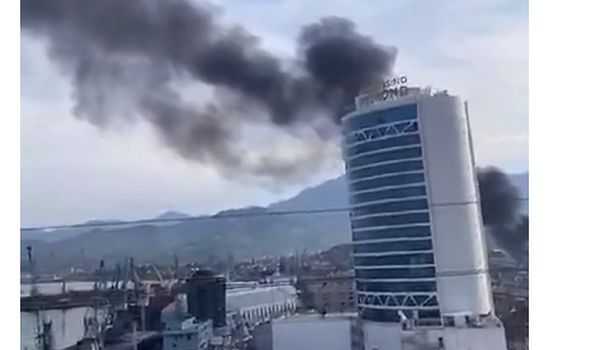 ბათუმის ტერმინალთან საწვავმზიდს ცეცხლი გაუჩნდა 