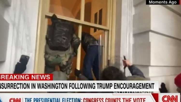 აშშ-ის კონგრესში ტრამპის მომხრეები შეიჭრნენ - ვაშინგტონში კომენდანტის საათი გამოცხადდა