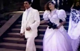 "ეკა ხვედელიძის კაბის შლეიფი ქორწილში 7 ქალს მიჰქონდა"