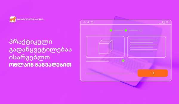 საქართველოს ბანკი მომხმარებელს სრულად ციფრულ, პრაქტიკულ გადაწყვეტილებას - ონლაინ  განვადებას სთავაზობს