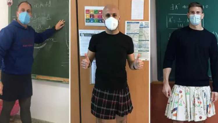 ესპანეთში მამაკაცმა მასწავლებლებმა კაბები ჩაიცვეს