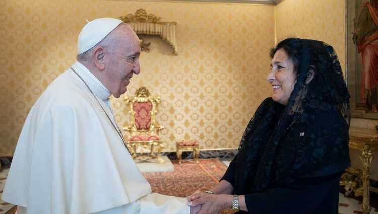 სალომე ზურაბიშვილი რომის პაპს შეხვდა