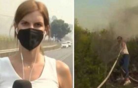 ბერძენმა ჟურნალისტმა გადაცემა შეწყვიტა და მეხანძრეების დასახმარებლად წავიდა