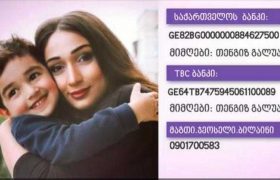 თამარ მამამთავრიშვილს საზოგადოების დახმარება სჭირდება