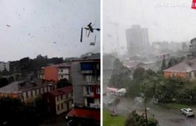 ქობულეთს ქარბორბალამ გადაუარა - დაიტბორა ათეულობით სახლი