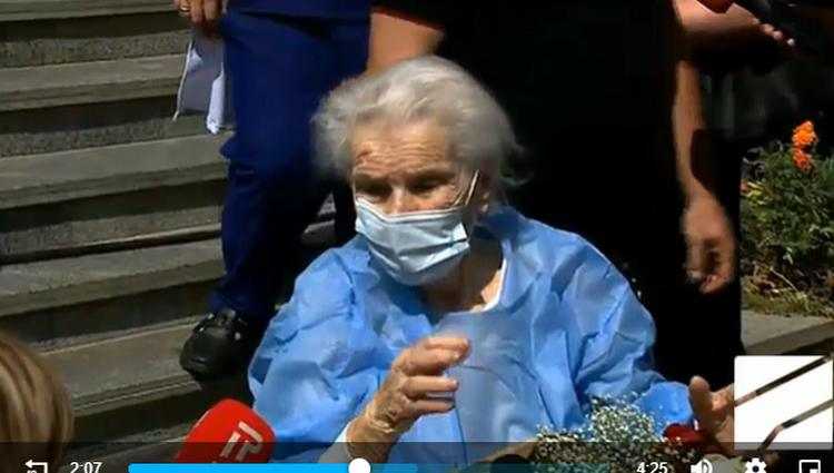 111 წლის ლეონილა გვაჯავამ, რომელმაც კოვიდ 19 დაამარცხა, კლინიკა დატოვა