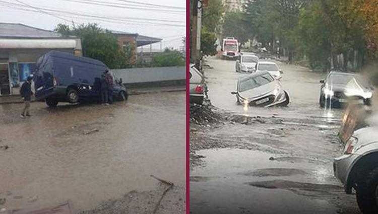 ქუთაისის ქუჩებში კანალიზაცია მოედინება