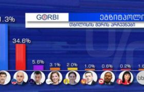 კალაძე - 51,3%, მელია - 34,6%, გახარია - 5,6% - გორბის ეგზიტ პოლი