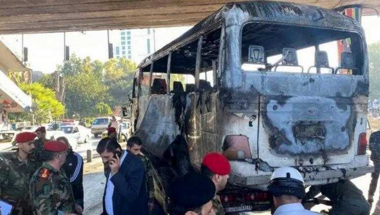 დამასკოში ავტობუსი ააფეთქეს - 13 სამხედრო დაიღუპა